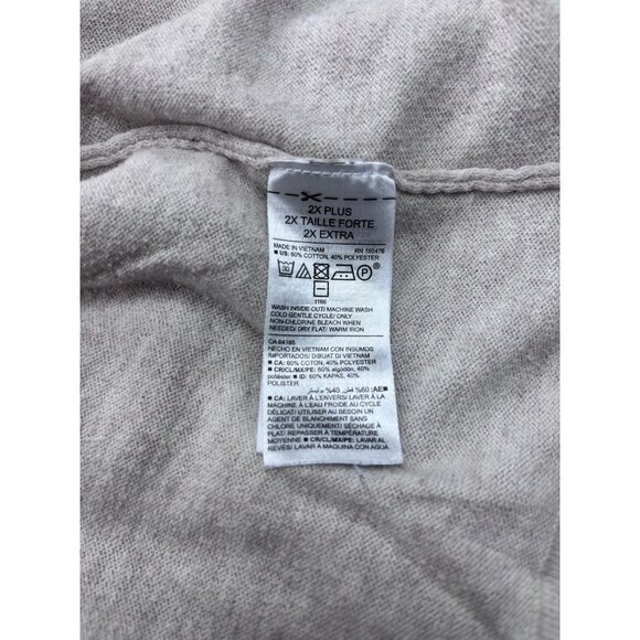 Old Navy Womens 2X Plus Mock Neck Sweater cream Cotton Blend Long Sleeve Ribbed - Picture 5 of 11